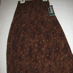 Broomstick 3 Tier calf length Brown 100%Rayon SMALLMED or LARGE